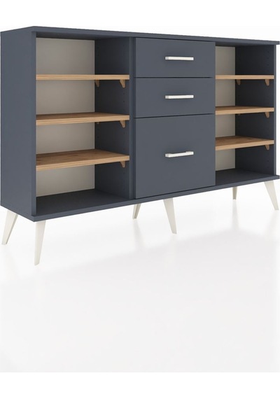 Arges Konsol 6 Raflı 3 Çekmeceli 132x30x83 Antrasit-çam/antrasit Çam/antrasit Arges Konsol 6 Raflı 3 Çekmeceli 132x30x83 Antrasit-çam/antrasit Çam/antrasit