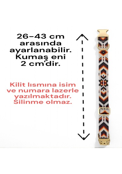 Caramelos Köpek Tasması-küçük Irk Ve Orta Irk İsimli Tasma 6 Altın Kahverengi