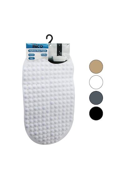 İbico İ21-001 Kaydırmaz Banyo Ve Küvet Paspası 34x65cm 63 Adet Vantuzlu Oval Renkli Plastik Diğer