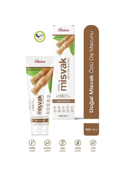 Balen Doğal Misvak Özlü Diş Macunu 100 Ml