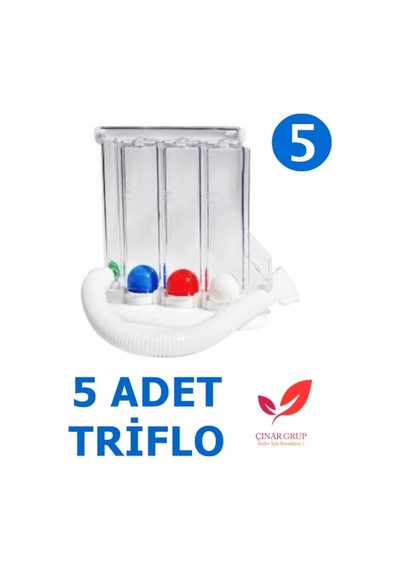Triflo Solunum Egzersiz Cihazı Nefes Egzersiz Aleti 3 Top x 5