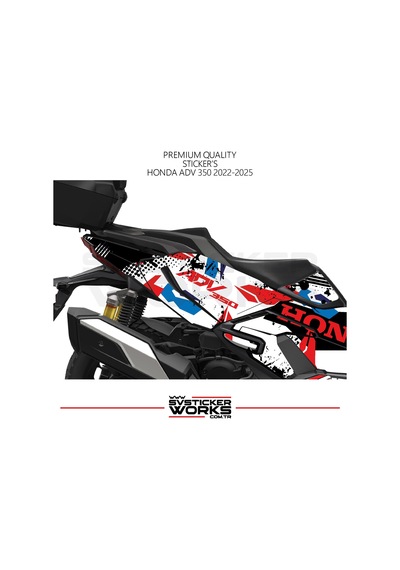 Honda Adv350 Kaplama Motosiklet Sticker Design Etiket Modeli V2