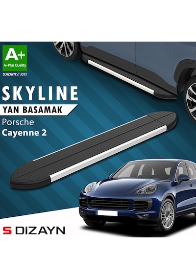 S-dizayn Porsche Cayenne 2 Skyline Aluminyum Yan Basamak 193 Cm 2011-2017 A+ Kalite