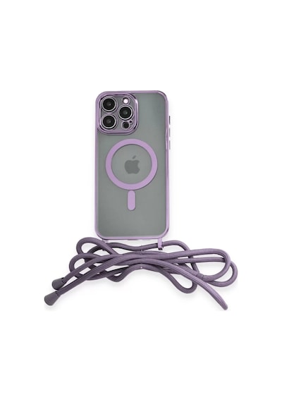 Newface Apple İphone 13 Pro Max Kılıf Divo Lazer Askılı Magsafe Kapak - Lila