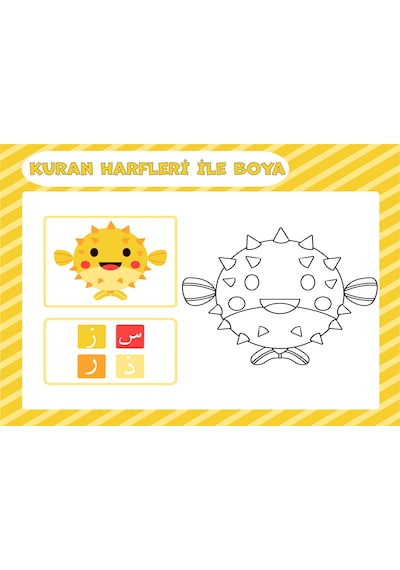 Akrala Boyayarak Elif-ba Öğreniyorum