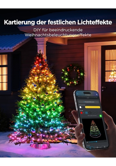 Govee Rgbwıc Noel Aydınlatması 20 M, Noel Ağacı İçin 200 Led'li Açık Ve Kapalı Noel Işık Zinciri, 130'dan Fazla Sahne Modu, Şekil Eşleme, Uygulama Kontrolü, Matter İle Uyumlu, Şeffaf Kablo Siyah Govee Rgbwıc Noel Aydınlatması 20 M, Noel Ağacı İçin 200 Led'li Açık Ve Kapalı Noel Işık Zinciri, 130'dan Fazla Sahne Modu, Şekil Eşleme, Uygulama Kontrolü, Matter İle Uyumlu, Şeffaf Kablo Siyah