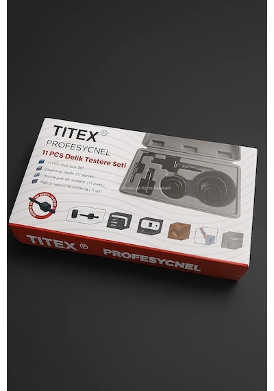 Titex Delik Açma Testere Seti, Ahşap Demiri Ağaç Delme, 19 64 Mm, Panç, Buat Açma Takımı, Kontr