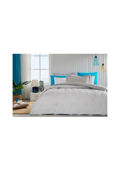 Comforter Orient Çift Kişilik Uyku Seti Turkuaz
