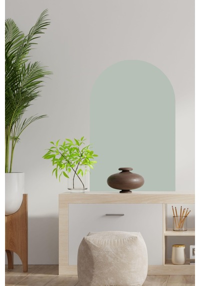 MSticker Bohem Tarzı Oval Açık Gri Duvar Dekorasyon Sticker 60x100 Cm