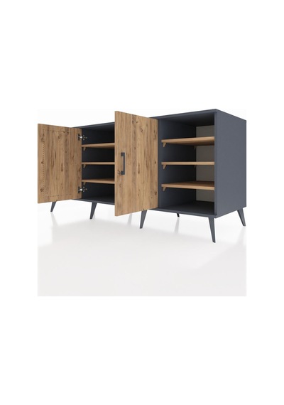 Kronos Konsol 9 Raflı 2 Kapaklı 176x59x83 Antrasit-çam/çam Çam/çam Kronos Konsol 9 Raflı 2 Kapaklı 176x59x83 Antrasit-çam/çam Çam/çam