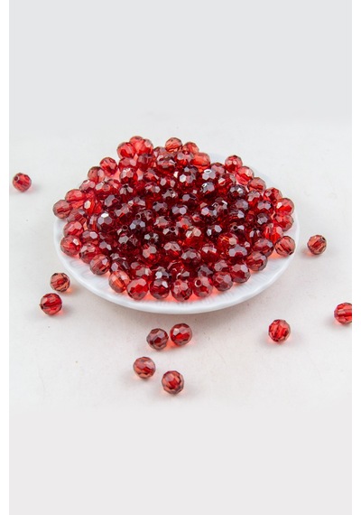 10 Mm Güzel Bordo Akrilik Boncuk Aksesuar Takı Malzemesi 25 Gram
