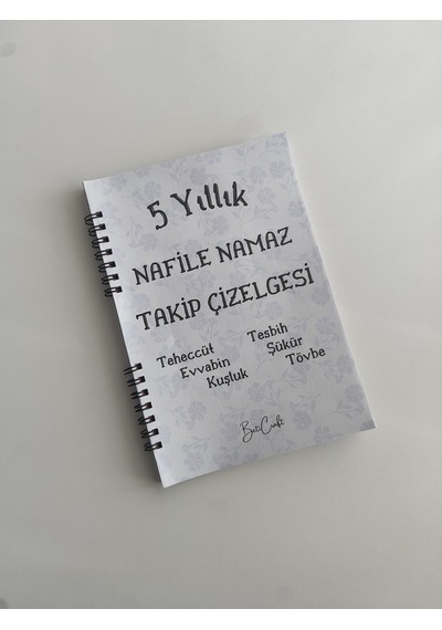 5 Yıllık Nafile Namaz Takip Çizelgesi, Defter Beyaz