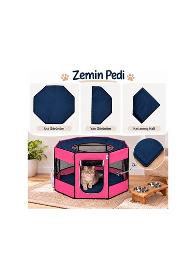 Missidea Pawingo Pembe Kedi Ve Köpek Doğum Çadırı Katlanabilir Pet Oyun Alanı Ve Yuvası