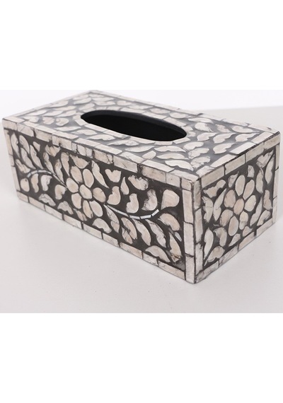 Anita Sedefli Dikdörtgen Peçetelik 23x12x8,5 Cm Siyah