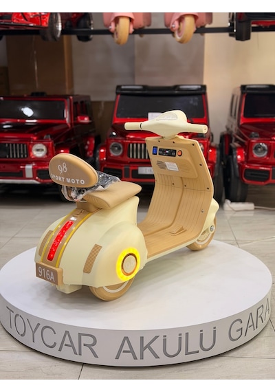 Vespa Akülü Motor 3-9 Yaş Yeşil