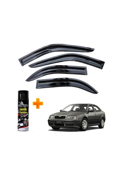 Skoda Octavia A4 Mügen Cam Rüzgarlığı 4lü 1996-2004 Arası Takım +500ml Lastik Parlatıcı