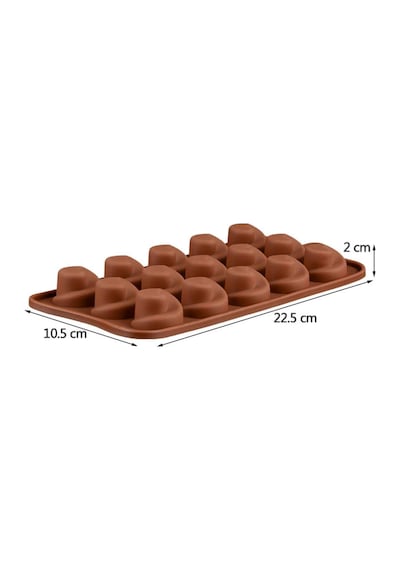 102- Siliko World Silikon Çikolata Kalıbı Sabun Mum Epoksi Reçine Ve Jöle Yapımı Için Kullanılabilir, Kahvereng