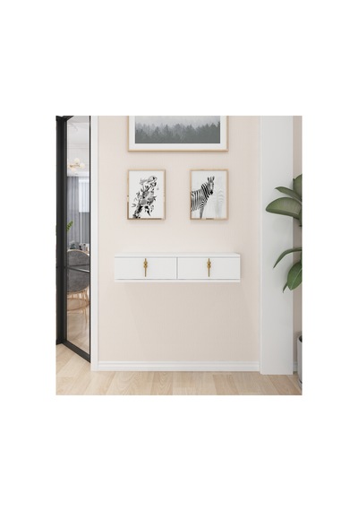 Skys 90 Cm Duvara Monte Kapaklı Raflı Dresuar Makyaj Masası Beyaz - Beyaz Beyaz-beyaz Skys 90 Cm Duvara Monte Kapaklı Raflı Dresuar Makyaj Masası Beyaz - Beyaz Beyaz-beyaz