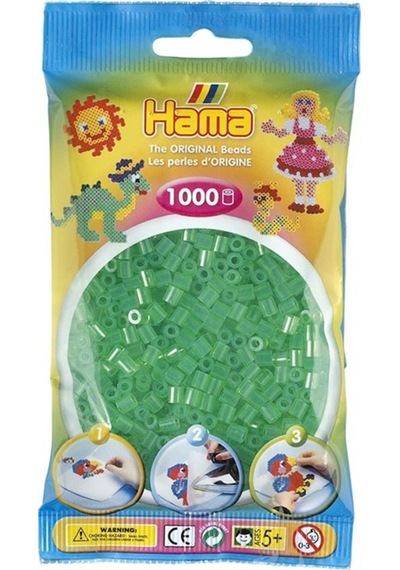 Hama Midi Boncuk 1.000'Lik - Şeffaf Yeşil