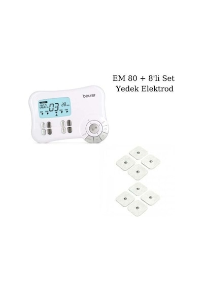 Em 80 Kaslar İçin Terapi Masaj Ems Cihazı Ve 8'li Set Yedek Elektrodlar