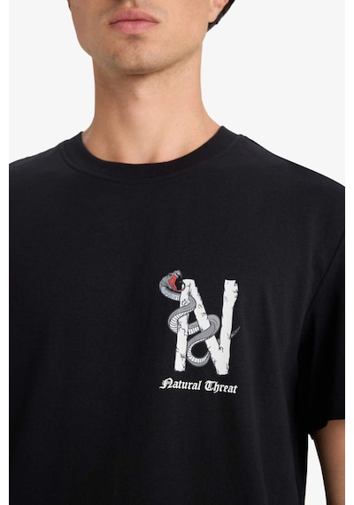 Defacto Regular Fit Bisiklet Yaka Baskılı Kısa Kollu Tişört F8596ax25hsbk81 Siyah Defacto Regular Fit Bisiklet Yaka Baskılı Kısa Kollu Tişört F8596ax25hsbk81 Siyah