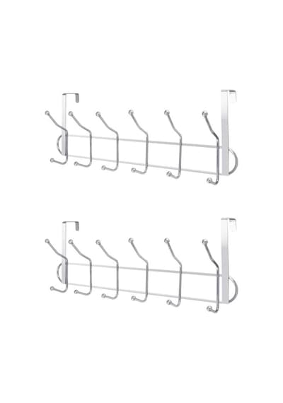 12'l Metal Kapı Arkası Askı, Amerikan Kapı Arkası Askılık, Banyo, Mutfak, Yatak Odası İçin Krom