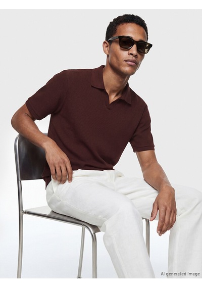 Lcw Vision Bordo Polo Yaka Erkek Tişört