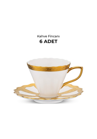 Emsan Royal 6 Kişilik Kahve Fincan Takımı 100 Ml Gold