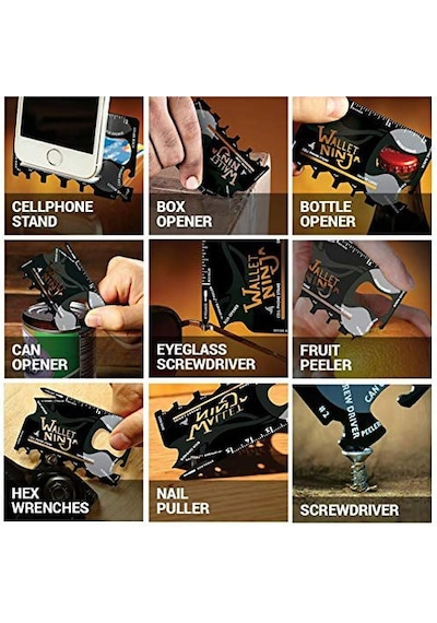 18 In 1 Wallet Ninja Multi Tool Kit Acil Durum Kiti Ninja Wallet Çok Renkli