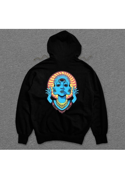 Yoga Ohm Meditasyon Üçüncü Göz Sweatshirt Unisex Kapüşonlu Hoodie 001