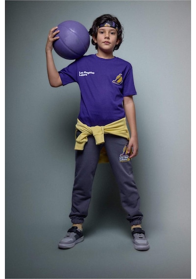 Defacto Nba Los Angeles Lakers Kalın Kumaş Pantolon Erkek Çocuk G7623a826spar148 Antrasit-ar148