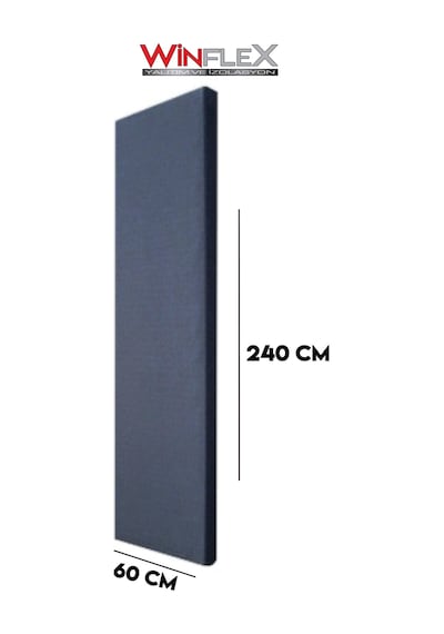 Akustik Kumaş Kaplı Panel-60x240cm Antrasit Gri