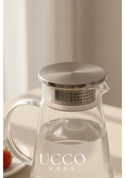 1800 Ml Premium Borosilikat Cam Sürahi Vakum Kapaklı Modern Pinterest Karaf Detox Limonata Meşrubat