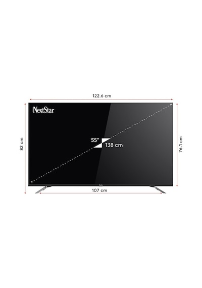Next NextStar YE-55IDG11 4K Ultra HD 55" 140 Ekran Uydu Alıcılı Google Smart Mini LED TV