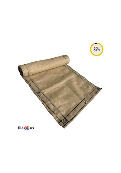 %95'Lik Spor Alanları Filesi-Koyu Bej |Güçlendirilmiş Kenar