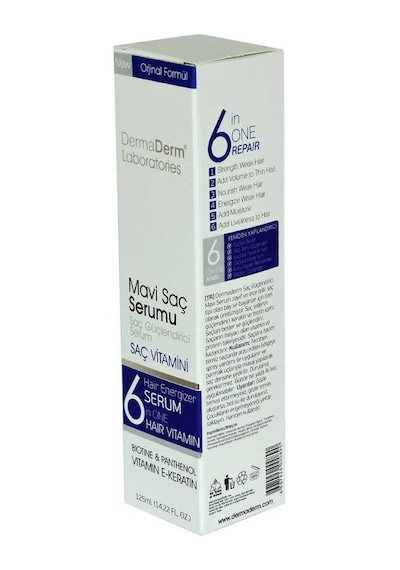 Mavi Saç Serumu Saç Güçlendirici Serum Biotin Panthenol Vitamin E-keratin 125 Ml