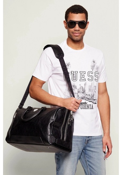 Guess Lüks Kadın Seyahat Çantası Erkek Siyah Valiz Tmtotep6134-bla