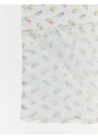 Karışık Çiçek Desenli Çift Kişilik Yatak Örtüsü 200x220 Cm Çok Renkli