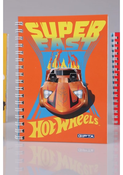 Yeni Sezon Lisanslı Hot Wheels Spırallı A6 Çizgili Not Defteri / Bloknot Ahşap