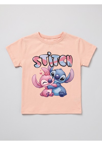 İncilay Kids Kız Çocuk Stitch Baskılı Şortlu Takım Pembe İncilay Kids Kız Çocuk Stitch Baskılı Şortlu Takım Pembe