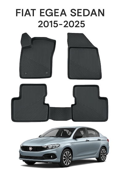 Fiat Egea Sedan 2015-2025 Uyumlu 3d Oto Paspas Premium