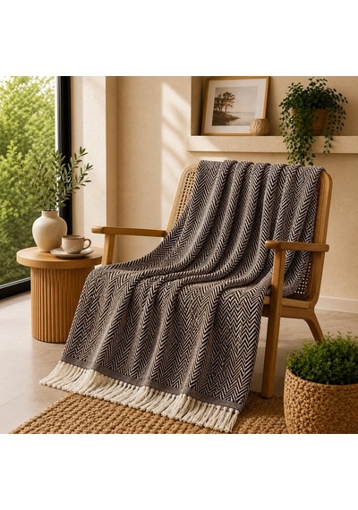 Premium Pamuklu Lilyana Koltuk Örtüsü 170x210 Cm, Çift Taraflı Dekoratif Şal, Tekli, Üçlü, Kanepe, Çekyat Ve B Genel