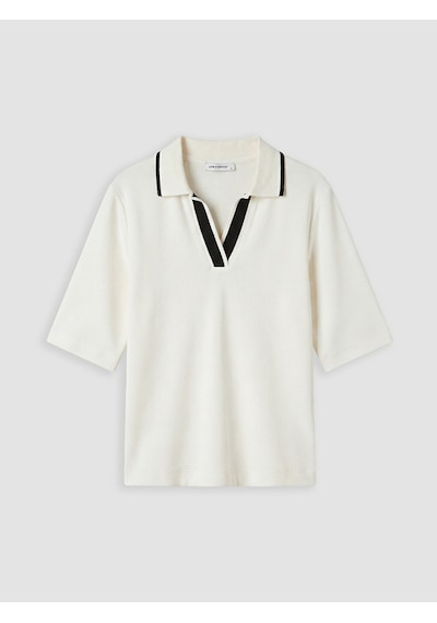 Lcw Everyday Ekru Polo Yaka Soft Touch Kadın Tişört