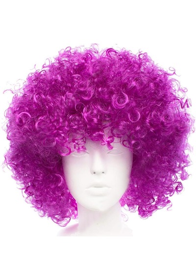 Koyu Mor Renk Violet Afro Bonus Saç Peruk 5691 "
