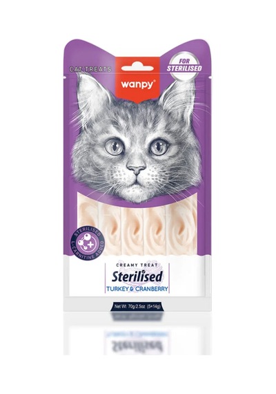 Wanpy Hindi Kızılcık Kısır Kedi Krema Ödül 5 Li