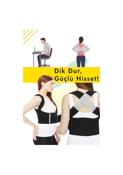 Dik Duruş Korsesi - Unisex, Çapraz Bantlı, Sırt Ve Omuz Desteği, Omurga Ve Bel Destekli Kuna