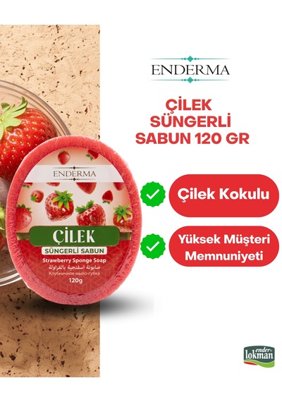 Çilek Süngerli Sabun 120gr