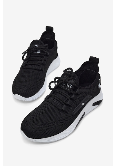 Tonny Black Esnek Konforlu Rahat Kalıp Spor Ayakkabı Unisex Siyah Beyaz Ayakkabı Tbtklc040