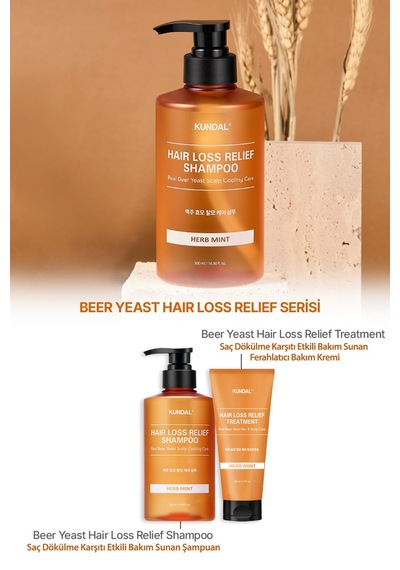 Saç Dökülmelerine Karşı Bakım Kremi Kundal Hair Loss Relief Treatment Herb Mint