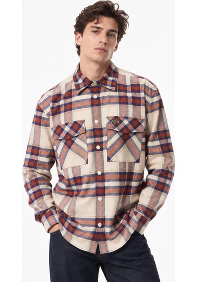 Lacoste Men's Relaxed Fit Button-down Linen Shirt Rahat Kesim Pamuklu Kareli Erkek Çıt Çıt Düğmeli Gömlek Turuncu-krem Krem-turuncu Lacoste Men's Relaxed Fit Button-down Linen Shirt Rahat Kesim Pamuklu Kareli Erkek Çıt Çıt Düğmeli Gömlek Turuncu-krem Krem-turuncu